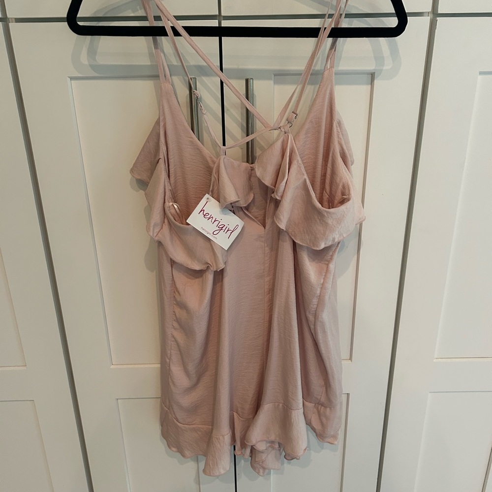 Blush Ruffle Romper - Picture 2 of 4